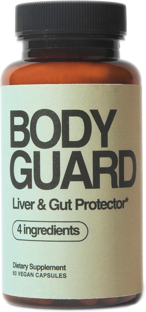 Bodyguard Liver Detox & Gut Health, Setria ® Liposthione Glutathione 250mg, Master Antioxidant, Post-Celebration Formula, Red Flush Dukungan, Vegan, Gluten Free, Dibuat di AS, 4 Ingrediment, 60 Capsules