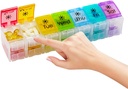 Large Pill Organizer 7 Day dengan Spring- Open Desig- Weekly Pill Organizer 2 Kali sehari dengan AM PM Big Comparts Pill Box untuk Kontainer Pill Holder untuk Vitamin Medicine Organizer