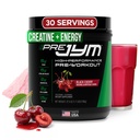 JYM Supplemen Sains Pra JYM Black Cherry Pra Workout untuk Pria & Perempuan, BCAAs, Nootropics, Cretine HCI, Citrulline, Beta-Alanine, Betaine, Taurine, Huperzine, 30 Pegawai