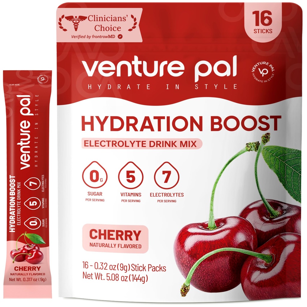 Venture Pal Sugar Free Beat Electrolyte Pawder - Liquid Daily IV Drink for Rapid Hidration & Party Recovery 124; 5 Vitamins & 7 Electrolytes 124; Keto Friendly 124; Non-GMO 124; Sertifikasi Vegan 124; 16 Sticks