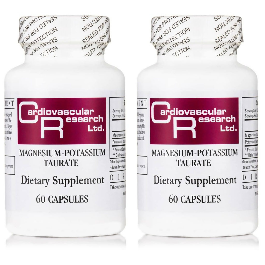 Kardiovaskular Research Magnesium- Potasium Tadrate - Paten Pending - 60 Vevgie Caps X 2 Botol