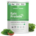 Sprout Living Epic Protein, Tanaman berbasis Protein & Superfood Powder, Green Kingdom 124; 20 Grams Organic Protein Pounder, Greens, Vegan, Non Dairy, Non- GMO, Gluten Free, Low Sugar (2 Pound, 24 Pelayan)