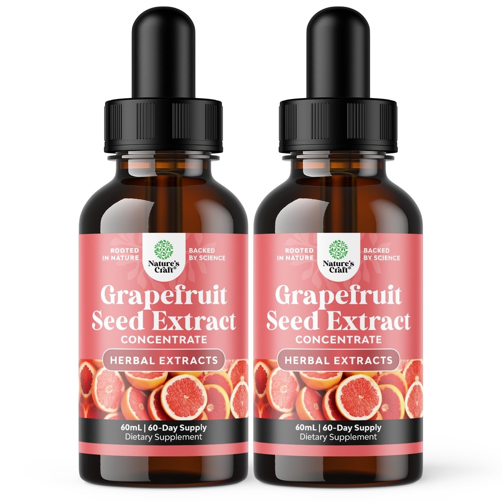 Cairan Benih GSE Grapefruit & Polyphenol untuk Kesehatan Gut & Ammune - 2 Kembang Bundle - 120 hari