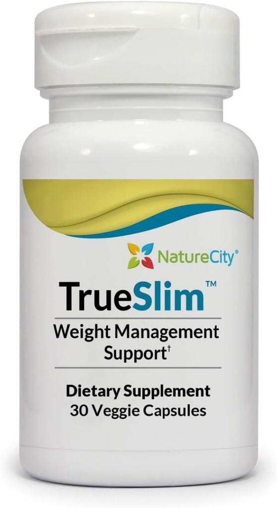 NatureCity True- Slim Fat dan Weight Supplement 126; Membantu Mengurangi Akkumulasi GMO GMO 124; Dibuat di USA