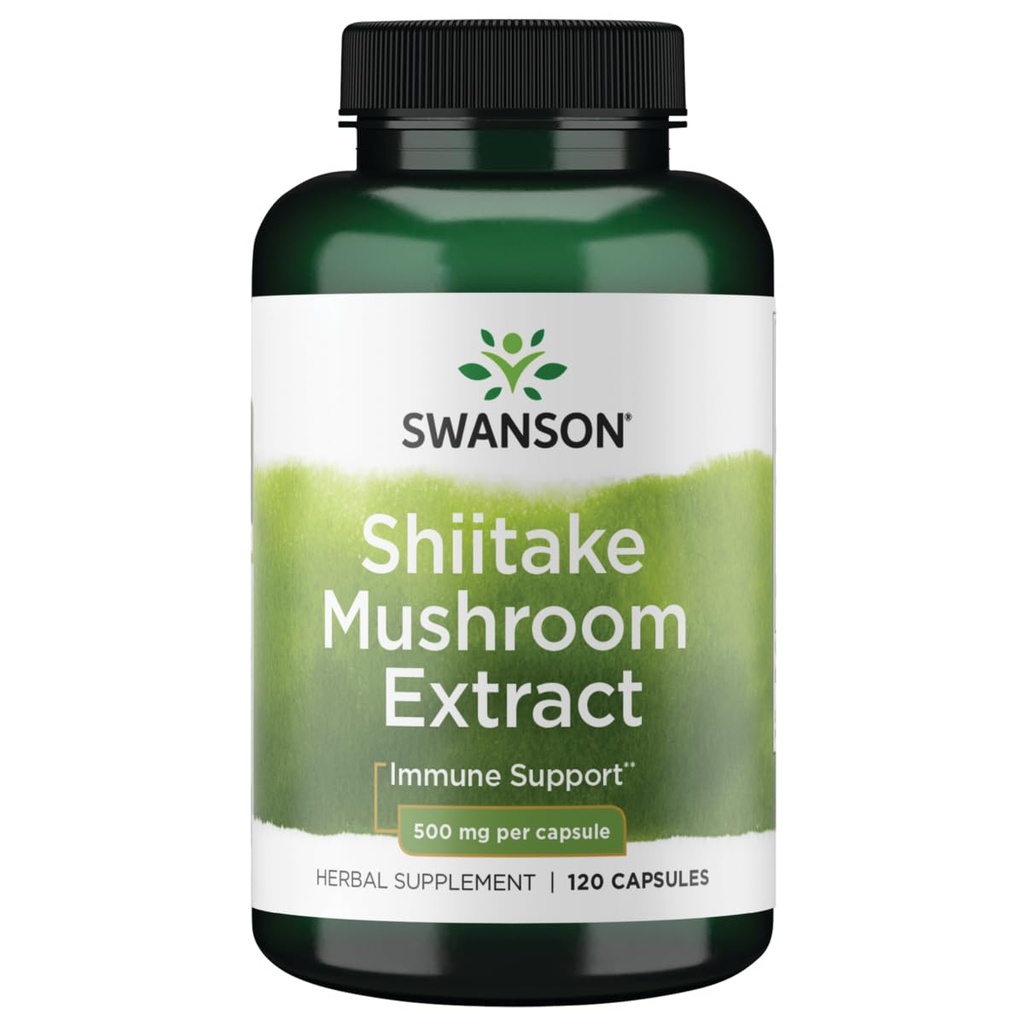 Swanson Shiitake Mushroom Extract (4: 1) 500 Miligram 120 Capsules