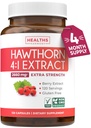 Super Power Hawthorn Berry Extract Capsules - Hawthorn Berry Suplement Terbuat dari Ekstra Kekuatan Konsentrat untuk Dukungan Kesehatan Hati dan Digetical - Vegan N- GMO & Gluten Bebas (4 Bulan Supply)
