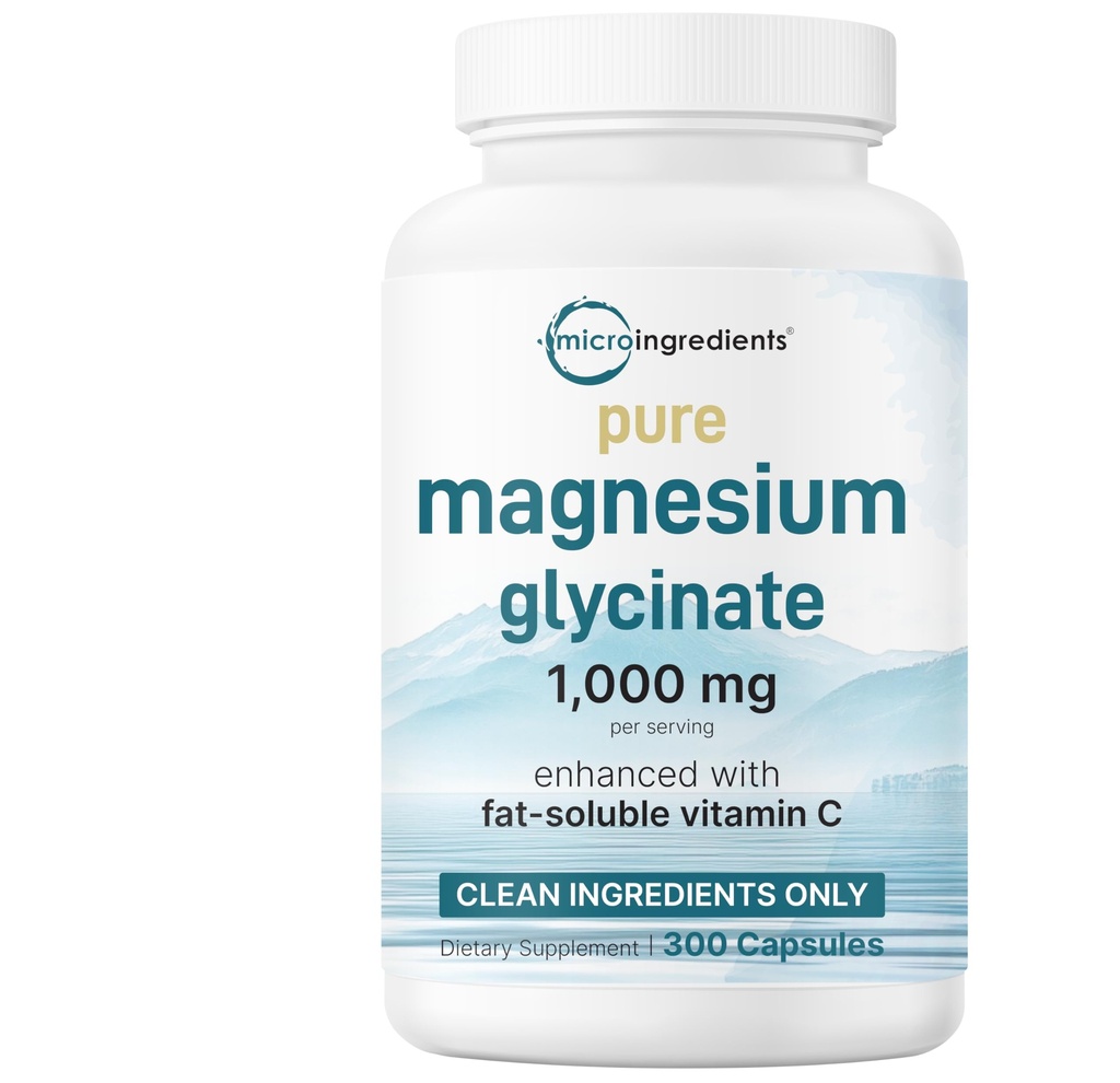 Murni Magnesium Glycinate 1.000mg, 300 Capsules 124; 100% yang dilindungi untuk Max Absorpsi 124; Dukungan untuk Tidur, Otot, Hati & Nerve Kesehatan 124; Diakhiri dengan Vitamin C 124; Hanya Uses Ingrebics Aktif