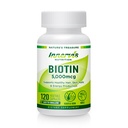 Potensi Biotin Tinggi 5000mcg - Mendukung Rambut, Skin & Nail Kesehatan, 120 Veggie Capsules
