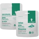 Suplemen Serotonin & Natural l theanine 124; Serotonin Mood Support & Stress Relief Suplemen 124; 5HTP 100mg + 250mg L teanine Capsules 124; 2 Bulan Tambahan 124; Vegan