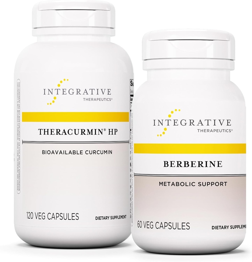 Integratif Therapeutics Bundle with Berberine, 60 Capsules & Takacurmin HP, 120 Capsules - Berberine for Metabolic Dupport *