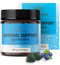 HERBAMAMA Adrenal Dukung Gummies - Kompleks Adrenal Murni untuk Perempuan dengan Root Ashwagandha, Rhodiola Rosea & Magnesium - Vegan, Non- GMO - 60 Pectin- berbasis Blueberry- Chews Flavored