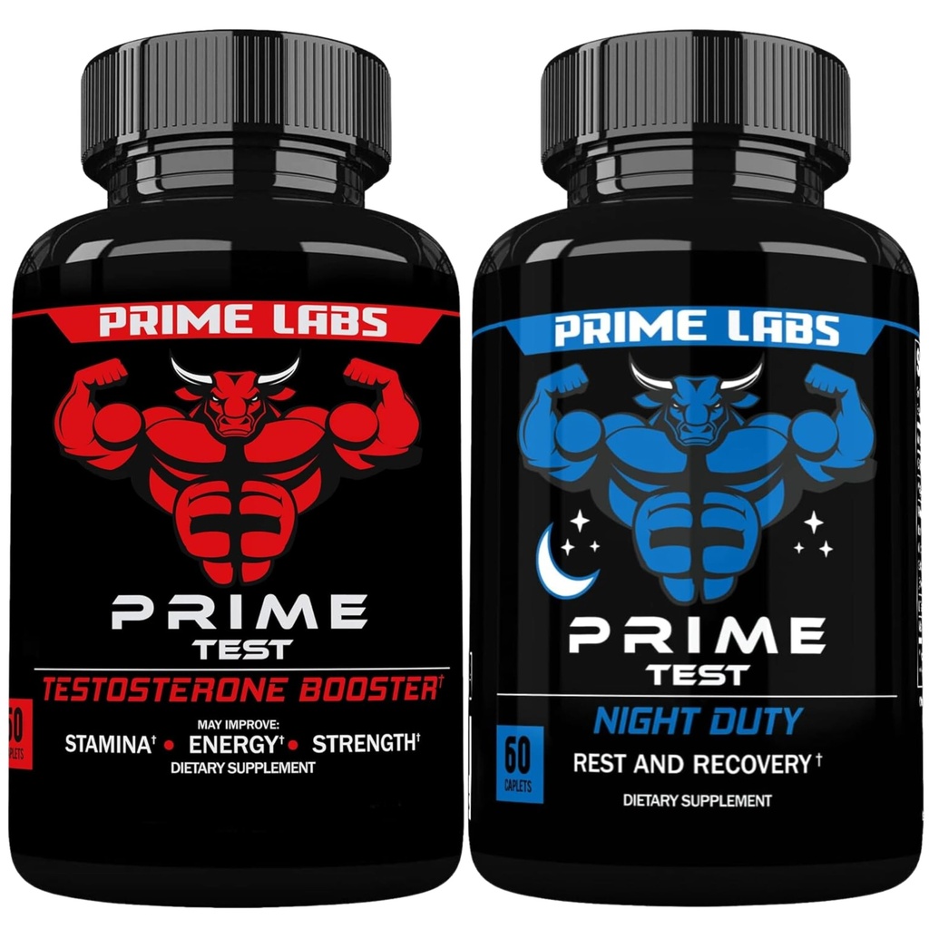 Prime Labs Prime Testosterone Booster + Night Duty Sleep Supplement