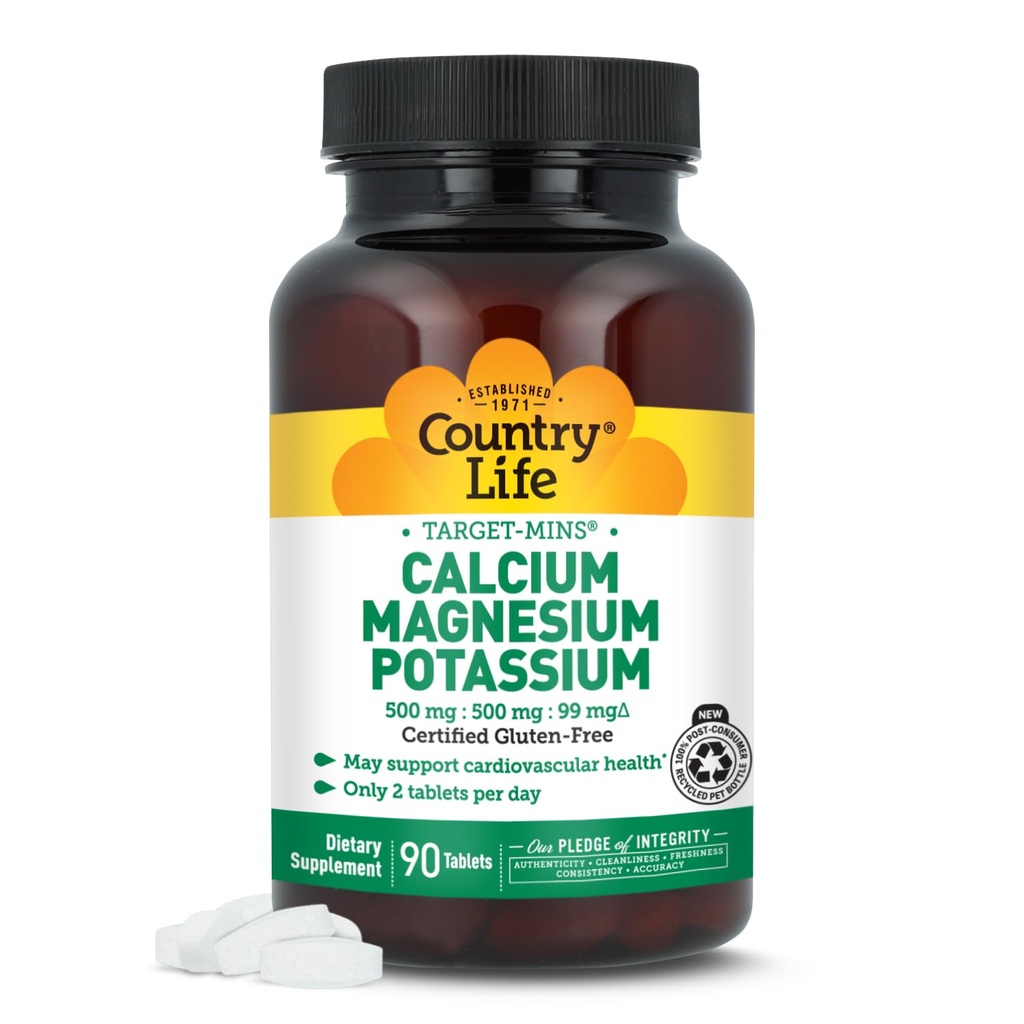 Country Life Calcium-Magnesium- Potasium - 90 tablet