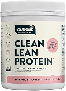 Nuzest Bethany 's Pantry Digetical Protein - Progories for Digetical Health - Strawberry - Lean Protein Bersih - Premium Vegan Powder Pea Protein - Tanaman Berdasarkan - 20 Hamba, 1.1 lb