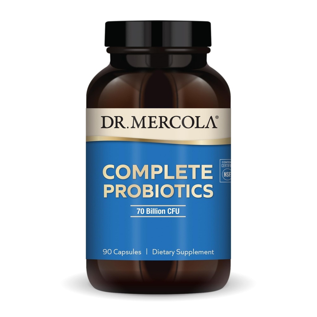 Dr. Mercola Complete Progories - 70 Billion CFU - Support Imunite, Digetical & Gut Health - Features 10 Strains - Shelf Stable - GMO-Free, Gluten- Free & Soy-