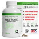 Kembalikan 2 Dalam 1 Colon Cleanse & Detox w / Psytrolluum - Mendukung Ketegangan, Pelepasan Konstilasi untuk Perempuan & Pria, Gut Detox Cleanse w / Magnesium 124; Electrolite Terinfused Colon Cleanser & Detox