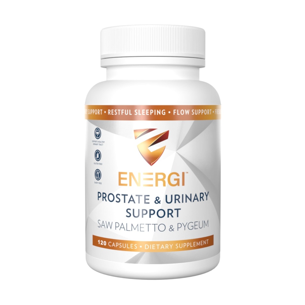 ENERGI Prostate Supplemen Dukungan dengan Saw Palmetto for Men & Women, 200mg Saw Palmetto, 100mg Pygeum Suplemen, Benih Pumpkin, Prostate Health Suplemen, 120 Capsules
