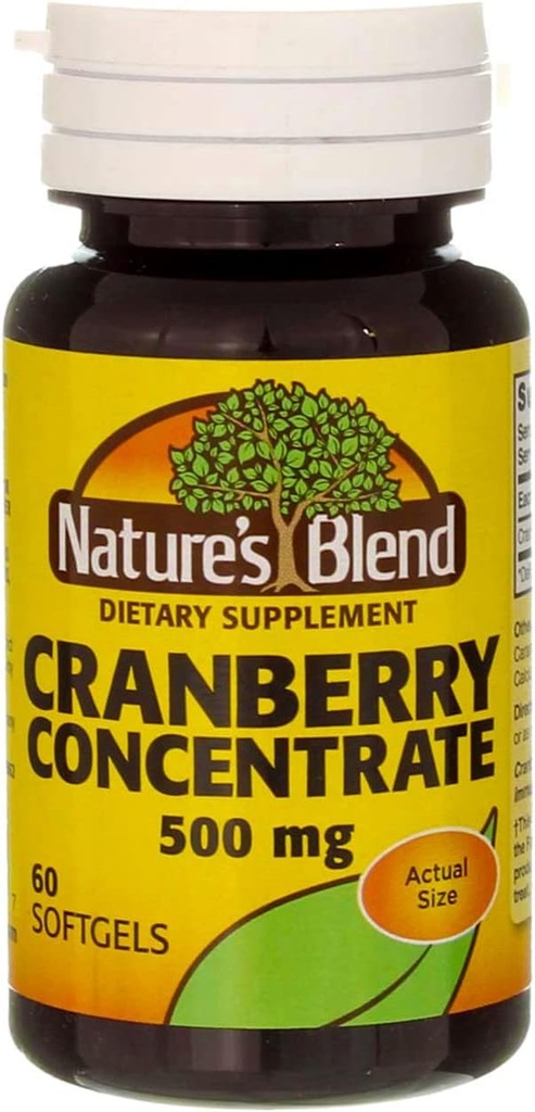 Nature 's Blend Cranberry Konsentrasi 500 Mg 60 Softgels Pack 6