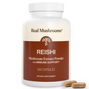 Mushroom Reishi Mushroom Capsules - Ekstraksi Jamur Organik terpilih tangan - Red Reishi untuk Transquil Daily Wellness dengan Verifikasi Beta Glulans Vegan, Non-GMO, Tanpa Grain Fillers, 200 ct