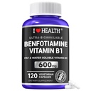 Benfotiamine 600mg plus 20mg Vitamin B1 124; 120 Vevgie Capsules 124; dibuat di USA AS 124; 3rd Party Test 124; Fat Soluble Esgamin Vitamin B1 Thiamine Suplemen 124; Non-GMO 124; Gluten Free- Vegetarian Friendly