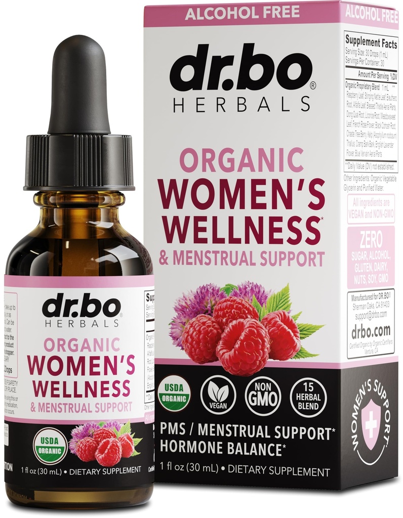 Keseimbangan Hormone untuk Perempuan & PMS Relief - Perbaikan Hormonal Wellness Hormonal Suplemen Cairan Menstrual & Menstrual Periode Cramp Dukungan - Raspberry Leaf, Chasteberry, Black Cohosh Suplemen 1 Oz