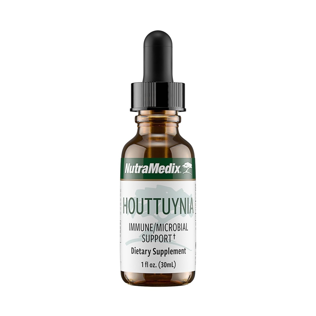 NutraMedix Houttuynia - Gastrointestinal, Sistem Imune & Microbial Support - Membantu dengan Diustable, GI Health & Body Detox Cleanse - Pembangkit-Berdasarkan Liquid Drops (1 oz / 30 ml)