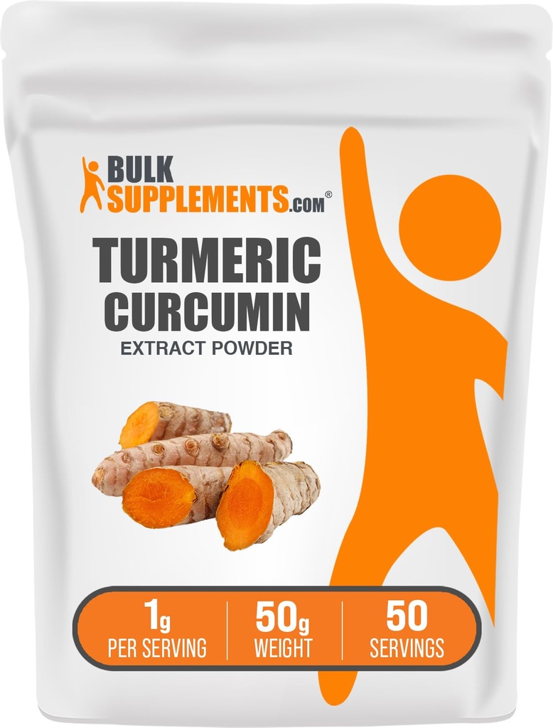 LockSuplements.com Turmeric Extract Powder - dari Turmeric Root, Curcumin Suplemen, Turmeric Curcumin Powder - Gluten Bebas, 1g per Serving, 50g (1.8 oz) (Paket 1)