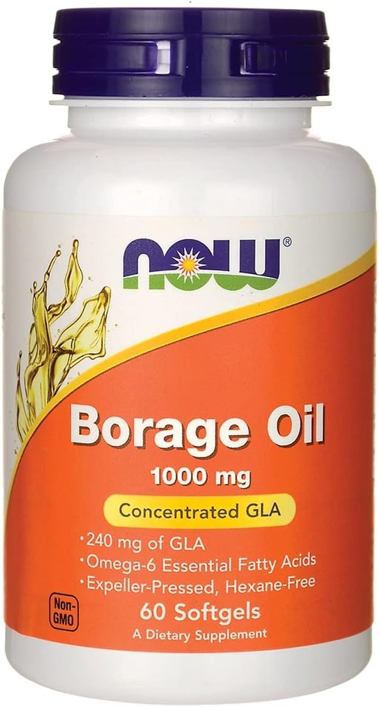Sekarang Minyak Borage Makanan, 240 Mg