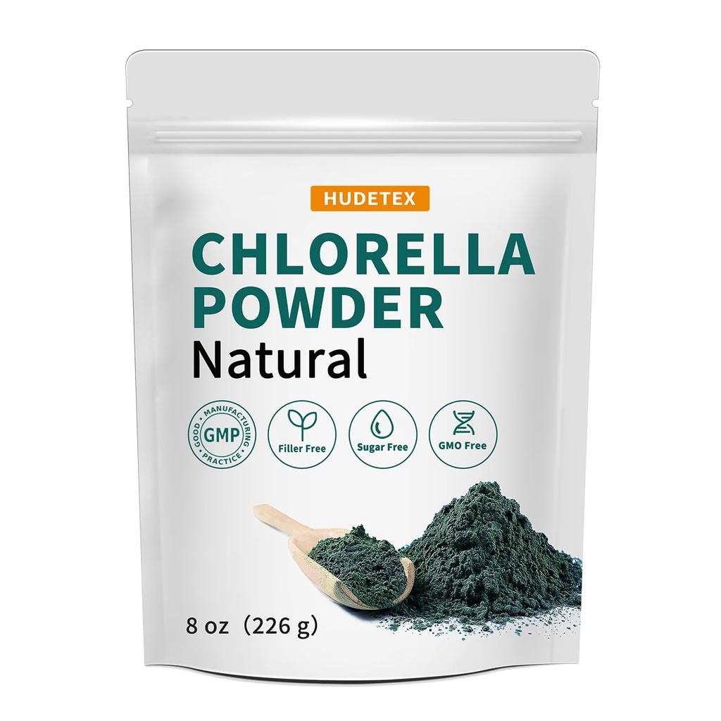 Chlorella Powder Nacial- Chlorofil Powder, Support Immune System & Liver Fungsi, Keep Youth, Vegan, Rich in Vegan Protein dan Vitamin, 8 oz.