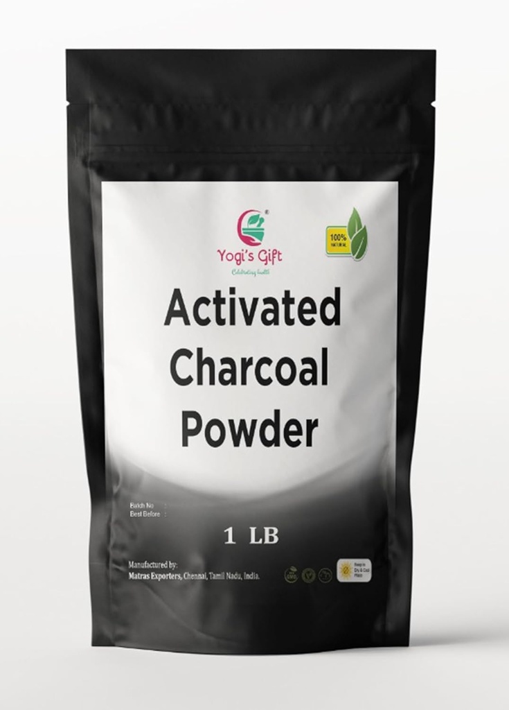 Aktifasi Bubuk Arang 1 LB 124; Graded Activated Charcoal Pounder untuk Scrub Facial, Skin & Soap Membuat £124; Kelembala Kelapa Berbasis 124; Oleh Yogi Gift