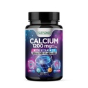 Kalsium 1200mg dengan Vitamin D3 untuk Pelecehan Terbaik - Tambahan Dukungan Tulang Lanjutan, 1200 mg Kalsium Karbonate & 1600 IU Vitamin D3, Pelepasan Imune Dukungan, Mudah ke Swallow, 120 Tablet
