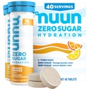 Nuun Zero Sugar Hydration Electrolite Tablet - Sodium, Potasium, Chloride, Calcium, Magnesium, Light & Delicious Fruit Flavors, No Sugar, Gluten Free, Vegan, Mixed Citrus 4 Pack (40 Servings Total)