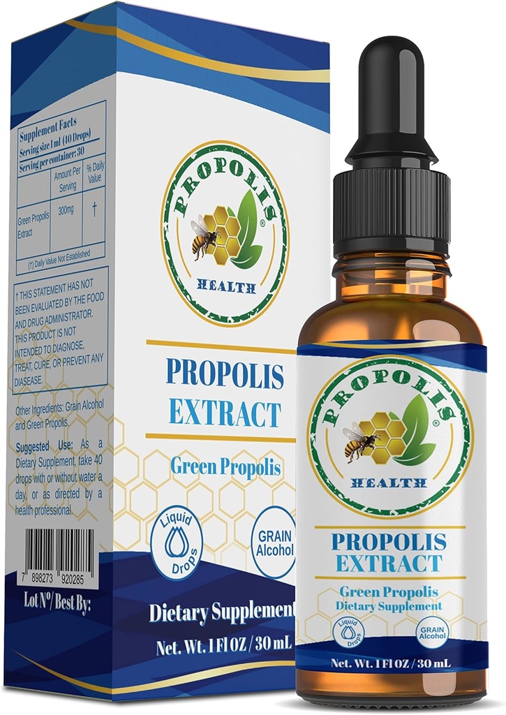 Propolis Health - Bee Propolis Extract - Brazil Bee Propolis - 30 Days Supply - Propolis Liquid Supplemen Propolis