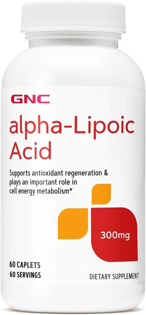 GNC Alpha- Lipoic Acid 300mg, Memainkan sebuah Peran Penting dalam Metabolisme Energi Sel, 60 Cacah