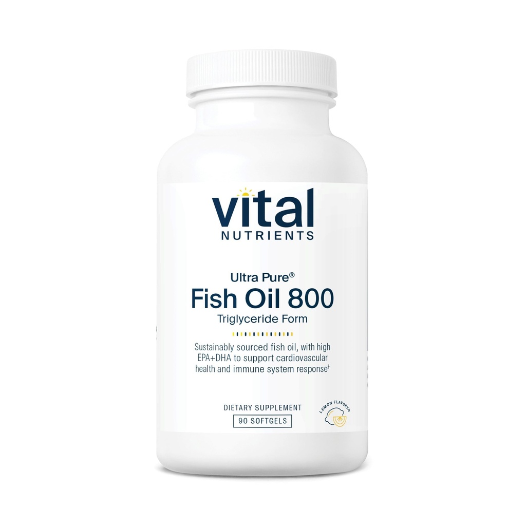 Nutrients Ultra Pure Fish Oil 800 Triglyceride Formulir 124; Heart, & Imune Health *