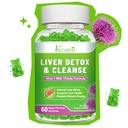 Milk Thistle Gummies untuk Anak Dewasa. Liver Cleanse Detox Repair Gummies, Milk Thistle Extract Suplement for Liver Dukung Digetical Antioksidant, 60ct Apple Flavor