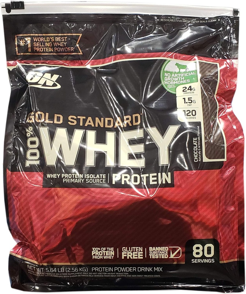 Optimum Nutition 100% Whey Chocolate Gold Standarad, 5.64 Pound