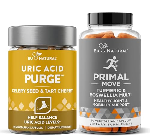 Uric Acid Purge and Primal Move Bundle - Advanced Whole-Body Join Health Support for Active Mobility, Flexbility & Comfort