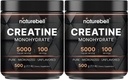 NatureBell 2 Pack Creatine Monohydrate Powder 500g, 500000mg Per Serving £124; Misronized, Pure & Unflamited 14; Pre-Workout Muscle Support 12.4; Keto, Vegan, Filer-Free 124; 200 Servings (2.2 Ibb)