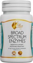 Cocvez March N.M.D Broad Spectrum Enzymes - 18 Enzymes for Gluten- Lactoe- Digetsy Dukungan -Dewasa & Anak-Anak Acid and Bile Resistant - Dairy Free, Vegan, 460 mg Proprietary Black, 60 Capsules