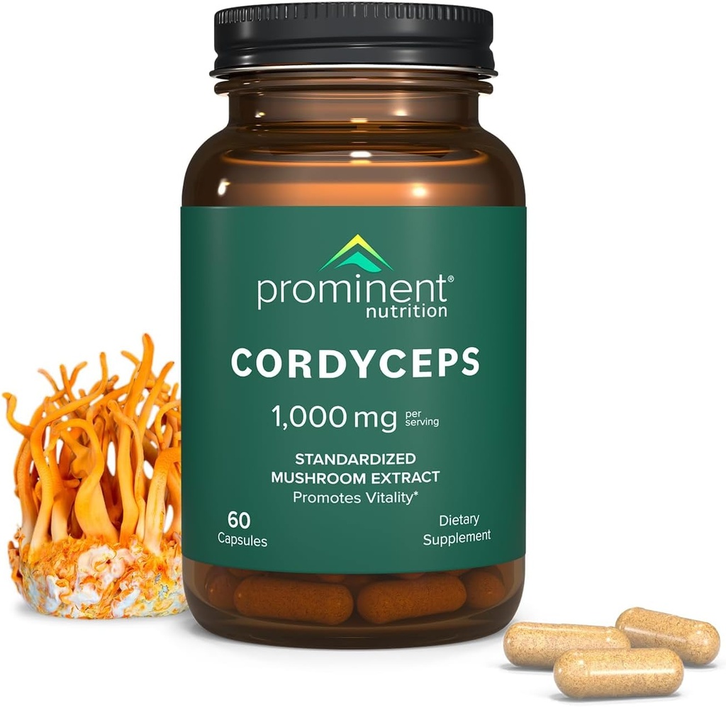Suplemen Nuclection Cordyceps - Promoses Vitalitas - 1000 mg, 60 Count