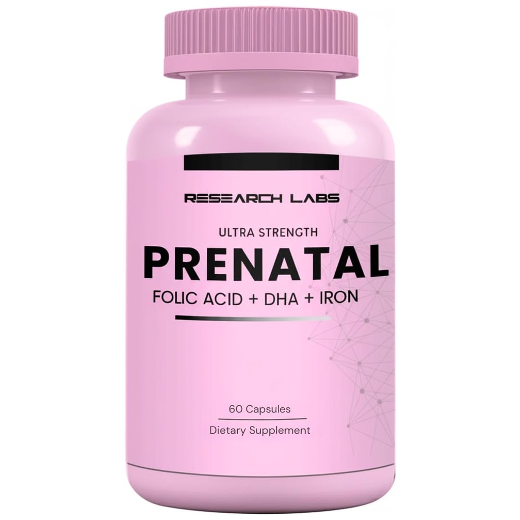Lab Penelitian Prenatal Vitamin untuk Perempuan: 6X Metode Lebih Tersedia Bioavalen Acid Folic MTHF 5: 124; Mendukung Pengembangan Otak, Pertumbuhan Sehat