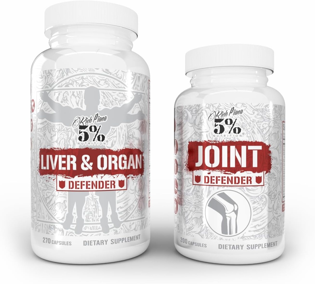 5% Nutrition 2- Stack 124; Liver & Organ Defender dengan NAC + Joint Defender, 124; Liver, Ginjal, & Heart Dukung + Collagen, Glucosamin, Chondroitin, MSM, Acid Hialeric, Turmeric Curcumin w / Bioperin