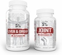 5% Nutrition 2- Stack 124; Liver & Organ Defender dengan NAC + Joint Defender, 124; Liver, Ginjal, & Heart Dukung + Collagen, Glucosamin, Chondroitin, MSM, Acid Hialeric, Turmeric Curcumin w / Bioperin