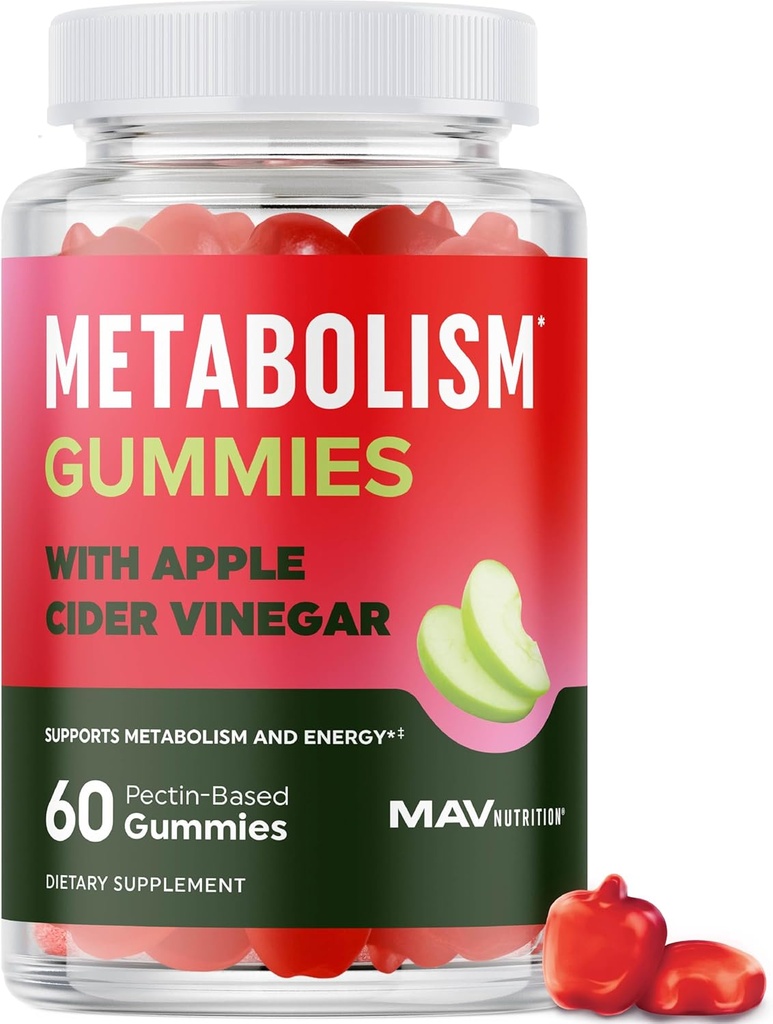 Mumi Metabolisme dengan Apple Cider Vinegar 124; Energy, Gangguan & Lean Body Mass Dukungan bagi Perempuan & Pria & 14; Apple Cider Limun Gummies dengan The Mother, B12 & Folate 124; Metabolisme Dukungan untuk Perempuan & Pria 124; 60 Ct.