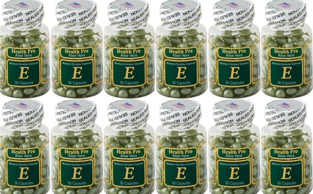 Nu- Health Aloe Vera Moilex Kompleks Vitamin E Oil untuk Skin 124; 90 Capsules Topical Serum untuk Hidrated Silky Skin 124; Paket 24