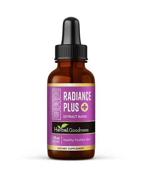 Herbal Good Radiance Boost Liquid Collagen 1oz - Vital Protins Collagen Peptides, Lipomal Glutathione, Hair Skin Nails Vitamin untuk Perempuan & Pria - Glow- Enhancing Collagen Liquid Formula
