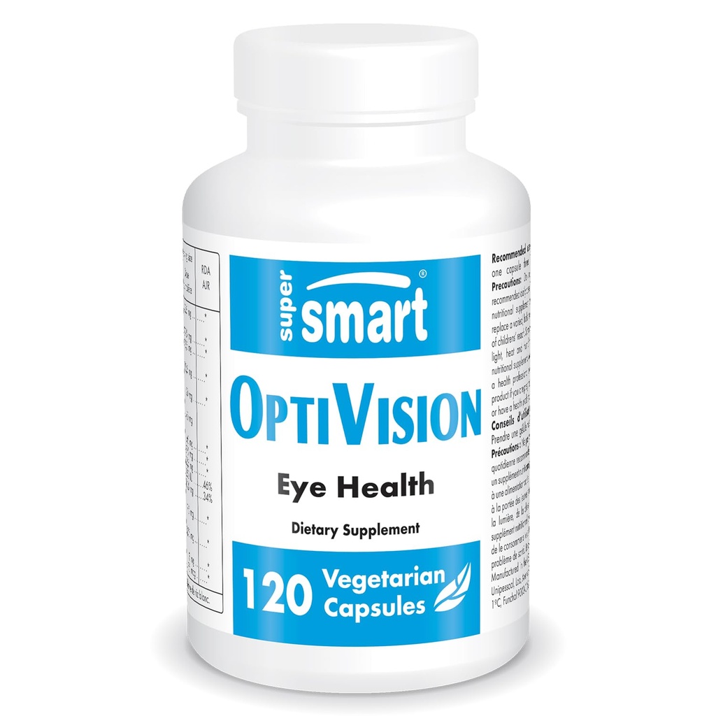 Supersmart - OptiVision (Advanced Formula) - with Bilberry Extract, Black Currant, Lutein, Dalxanthin, Astaxanthin - Eyes Supplemen 124; Non- GMO & Gluten Free - 120 Vegetarian Capsules
