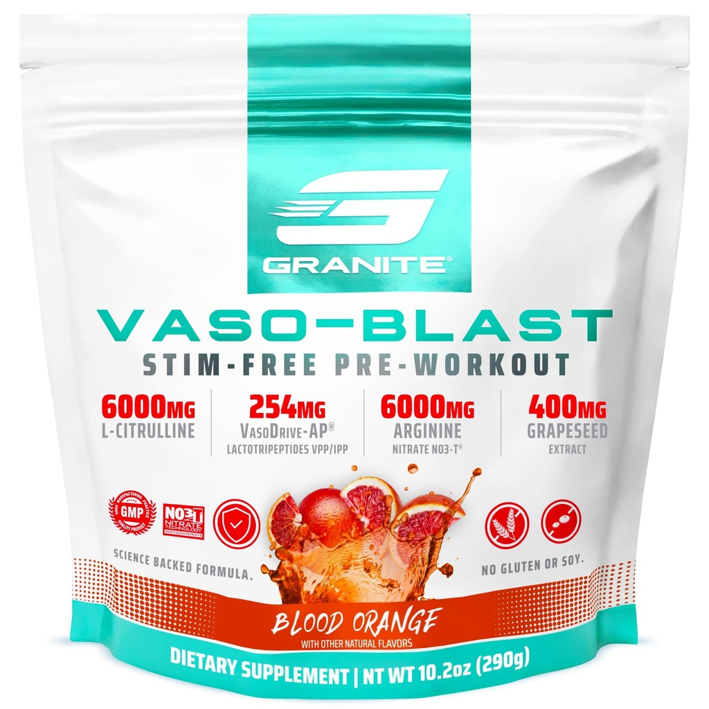 Nutte Nitric Oxide Dukungan Pompa, Physique, dan Kapasitas Otot - Orange Darah (290g)