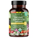 Plant.O Super Hijau Organik [Fruit & Veggie Supplement] Antioksidan Absorpsi Tinggi dari Green Powder dengan Alfalfa, Beet Root, Tart Cherry untuk Dukungan Imune, Gut Kesehatan, Energi, 60 veggie tablet